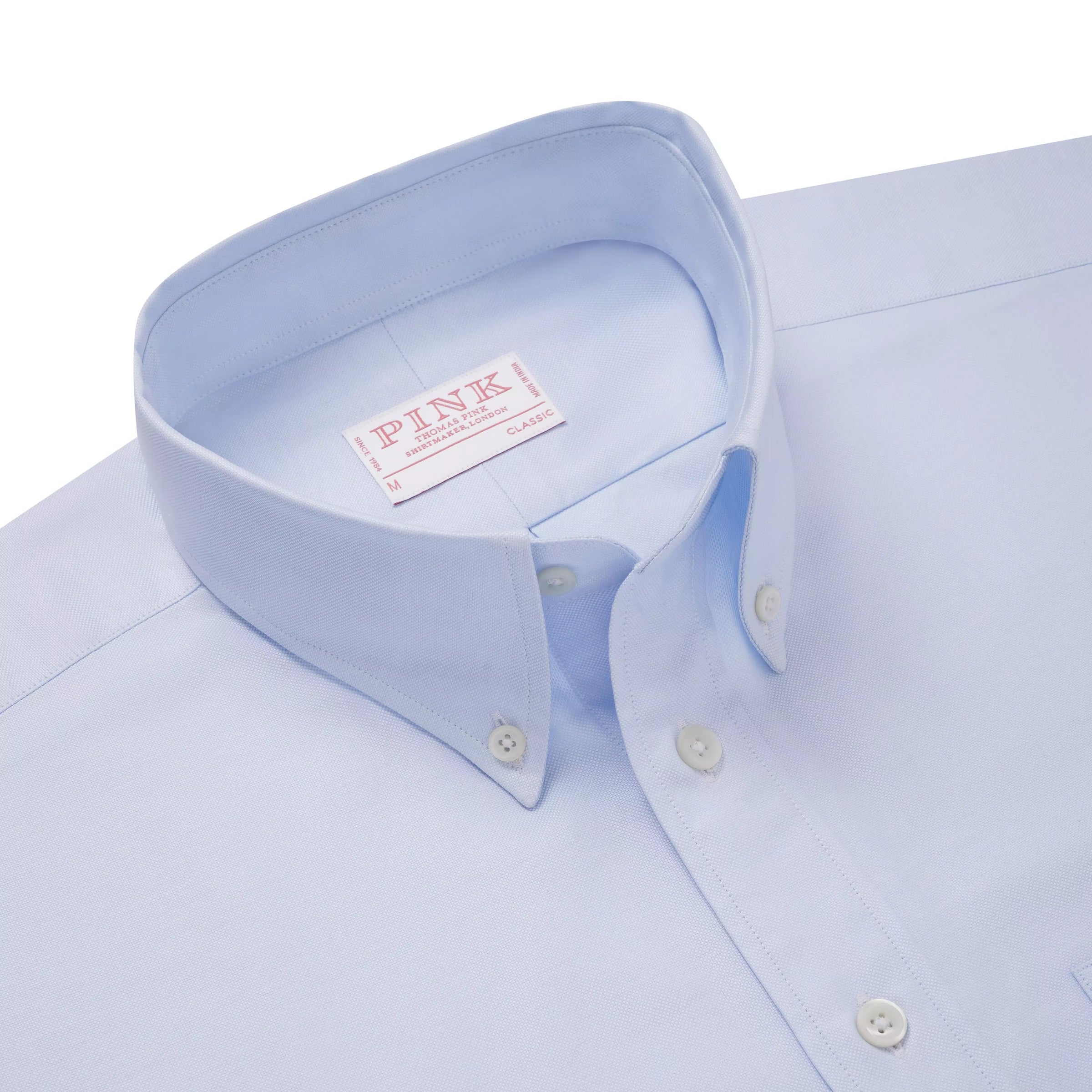 Pale Blue Classic Fit Smart Casual Button Down Weekend Oxford Shirt