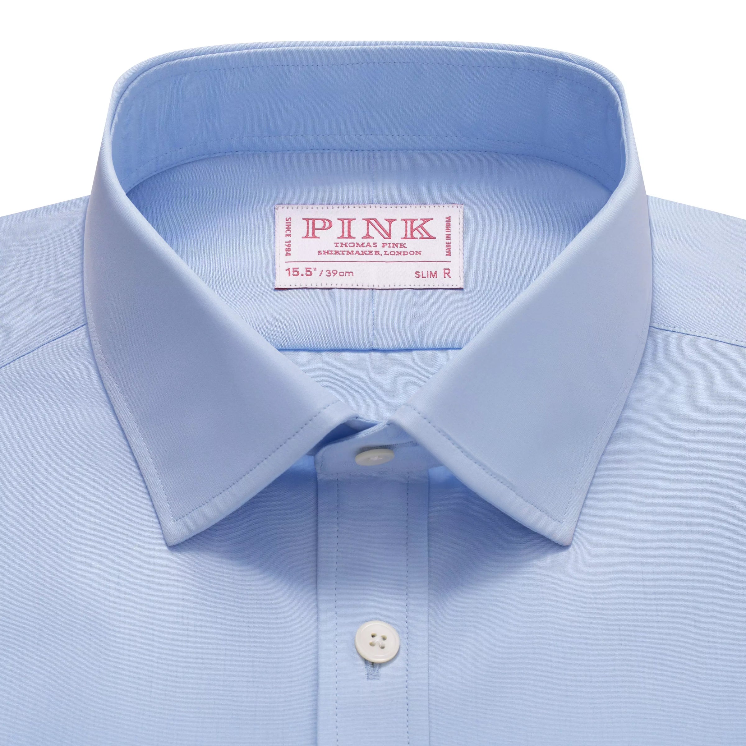Pale Blue Slim Fit Double Cuff Poplin Formal Shirt