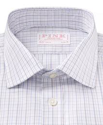Blue & Grey Slim Fit Supraluxe Multi Check Formal Shirt